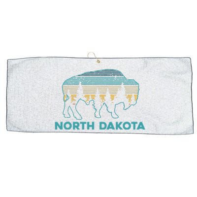 North Dakota Bison Vintage American Buffalo Souvenir Gift Large Microfiber Waffle Golf Towel