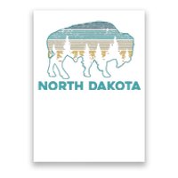 North Dakota Bison Vintage American Buffalo Souvenir Gift Poster