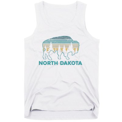 North Dakota Bison Vintage American Buffalo Souvenir Gift Tank Top