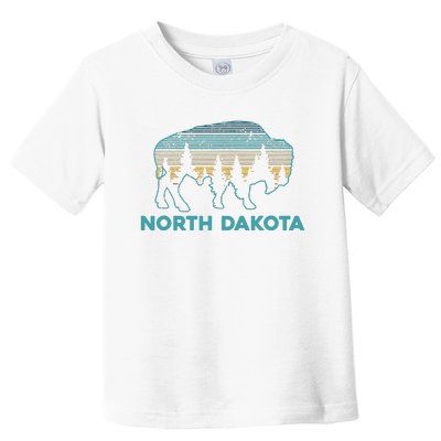 North Dakota Bison Vintage American Buffalo Souvenir Gift Toddler T-Shirt