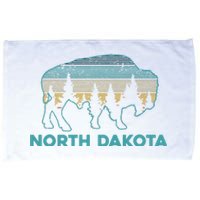 North Dakota Bison Vintage American Buffalo Souvenir Gift Microfiber Hand Towel