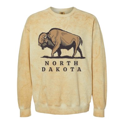 North Dakota Buffalo Colorblast Crewneck Sweatshirt