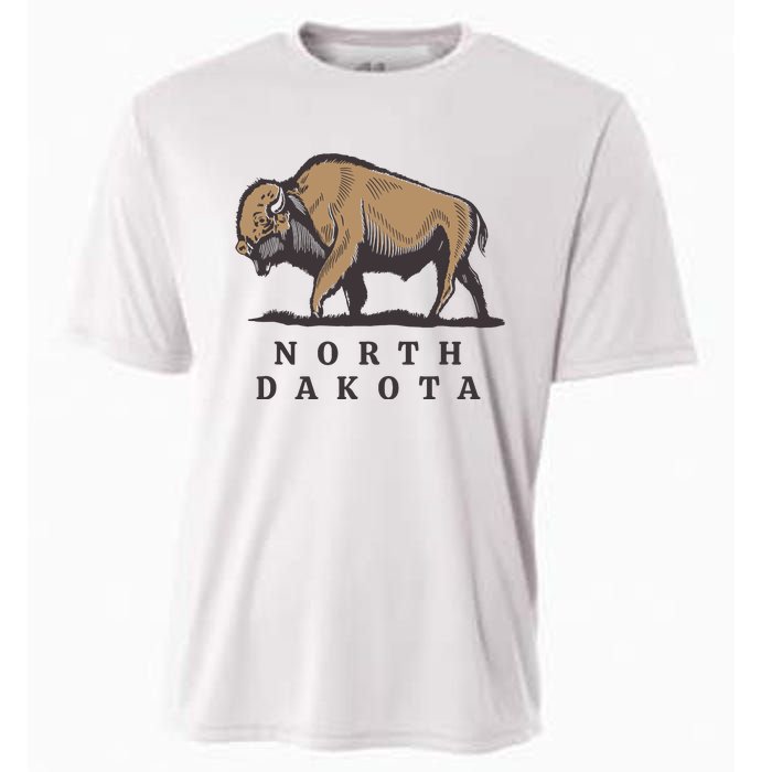 North Dakota Buffalo Cooling Performance Crew T-Shirt