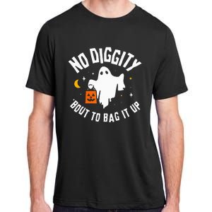 No Diggity Bout To Bag It Up Cute Ghost Halloween Candy Adult ChromaSoft Performance T-Shirt