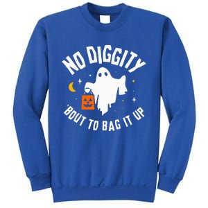 No Diggity Bout To Bag It Up Cute Ghost Halloween Candy Sweatshirt