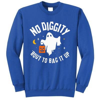 No Diggity Bout To Bag It Up Cute Ghost Halloween Candy Sweatshirt