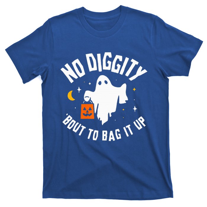 No Diggity Bout To Bag It Up Cute Ghost Halloween Candy T-Shirt