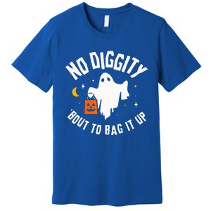 No Diggity Bout To Bag It Up Cute Ghost Halloween Candy Premium T-Shirt