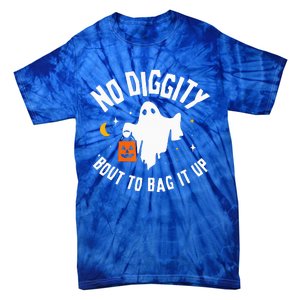 No Diggity Bout To Bag It Up Cute Ghost Halloween Candy Tie-Dye T-Shirt