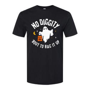 No Diggity Bout To Bag It Up Cute Ghost Halloween Candy Softstyle CVC T-Shirt