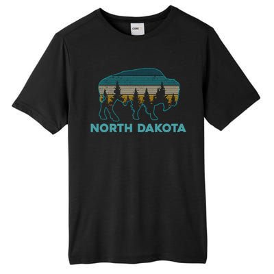 North Dakota Bison Vintage American Buffalo Souvenir Gift Tall Fusion ChromaSoft Performance T-Shirt