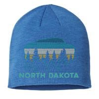 North Dakota Bison Vintage American Buffalo Souvenir Gift Sustainable Beanie