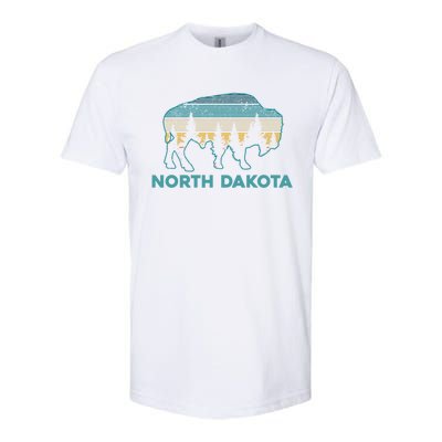 North Dakota Bison Vintage American Buffalo Souvenir Gift Softstyle CVC T-Shirt