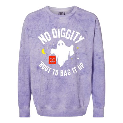 No Diggity Bout To Bag It Up Colorblast Crewneck Sweatshirt