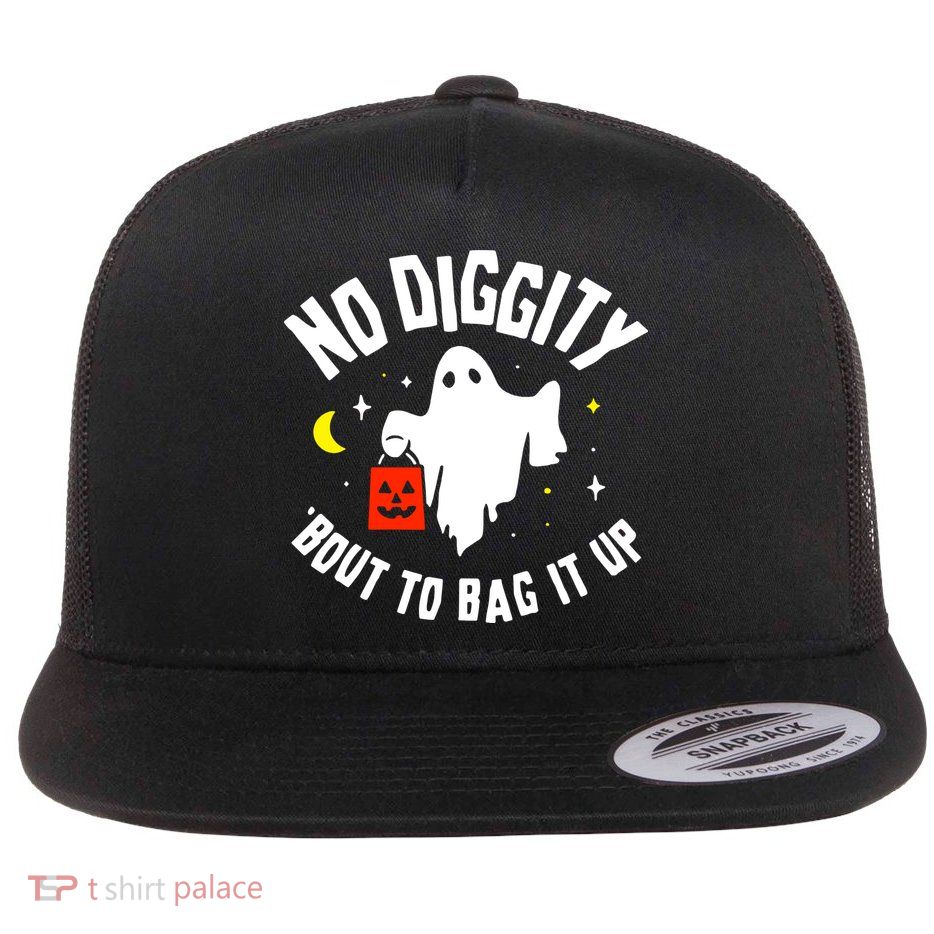 No Diggity Bout To Bag It Up Flat Bill Trucker Hat