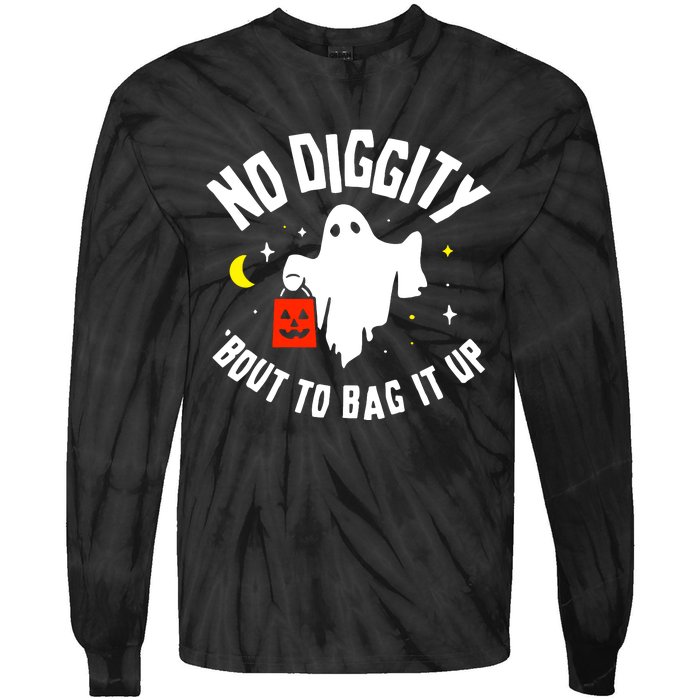 No Diggity Bout To Bag It Up Tie-Dye Long Sleeve Shirt