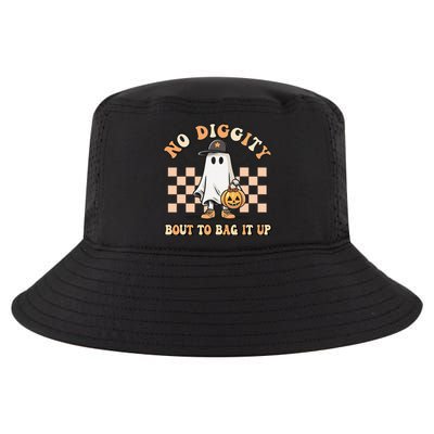 No Diggity Bout To Bag It Up Ghost Halloween Kids Cool Comfort Performance Bucket Hat