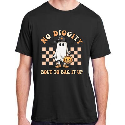 No Diggity Bout To Bag It Up Ghost Halloween Kids Adult ChromaSoft Performance T-Shirt