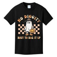 No Diggity Bout To Bag It Up Ghost Halloween Kids Kids T-Shirt