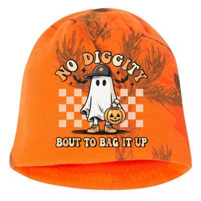 No Diggity Bout To Bag It Up Ghost Halloween Kids Kati - Camo Knit Beanie