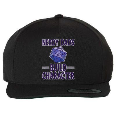 Nerdy Dads Build Character Gamer Parenting Fun Wool Snapback Cap