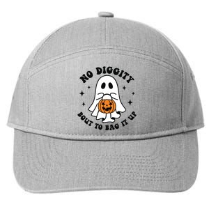 No Diggity Bout To Bag It Up Cute Retro Halloween 7-Panel Snapback Hat