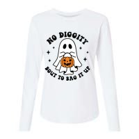 No Diggity Bout To Bag It Up Cute Retro Halloween Womens Cotton Relaxed Long Sleeve T-Shirt