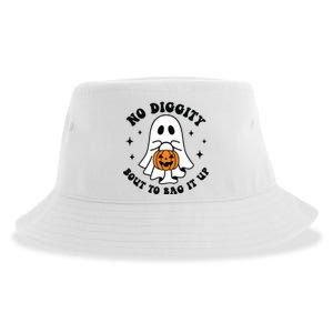 No Diggity Bout To Bag It Up Cute Retro Halloween Sustainable Bucket Hat