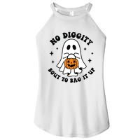 No Diggity Bout To Bag It Up Cute Retro Halloween Women's Perfect Tri Rocker Tank