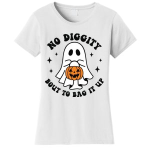 No Diggity Bout To Bag It Up Cute Retro Halloween Women's T-Shirt