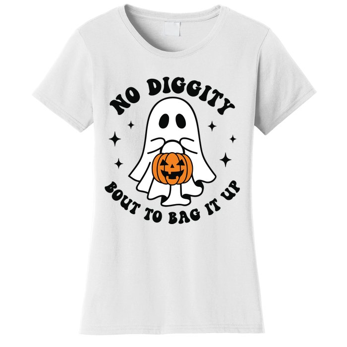 No Diggity Bout To Bag It Up Cute Retro Halloween Women's T-Shirt