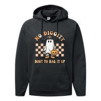 No Diggity Bout To Bag It Up Ghost Halloween Performance Fleece Hoodie