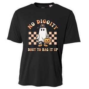 No Diggity Bout To Bag It Up Ghost Halloween Cooling Performance Crew T-Shirt