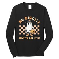 No Diggity Bout To Bag It Up Ghost Halloween Long Sleeve Shirt