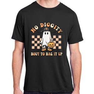 No Diggity Bout To Bag It Up Ghost Halloween Adult ChromaSoft Performance T-Shirt