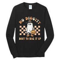 No Diggity Bout To Bag It Up Ghost Halloween Tall Long Sleeve T-Shirt