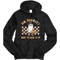 No Diggity Bout To Bag It Up Ghost Halloween Tie Dye Hoodie