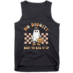 No Diggity Bout To Bag It Up Ghost Halloween Tank Top