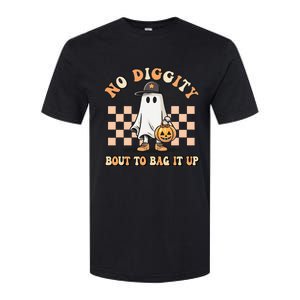 No Diggity Bout To Bag It Up Ghost Halloween Softstyle CVC T-Shirt