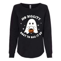 No Diggity Bout To Bag It Up Halloween Trick Or Treat Ghost Womens California Wash Sweatshirt