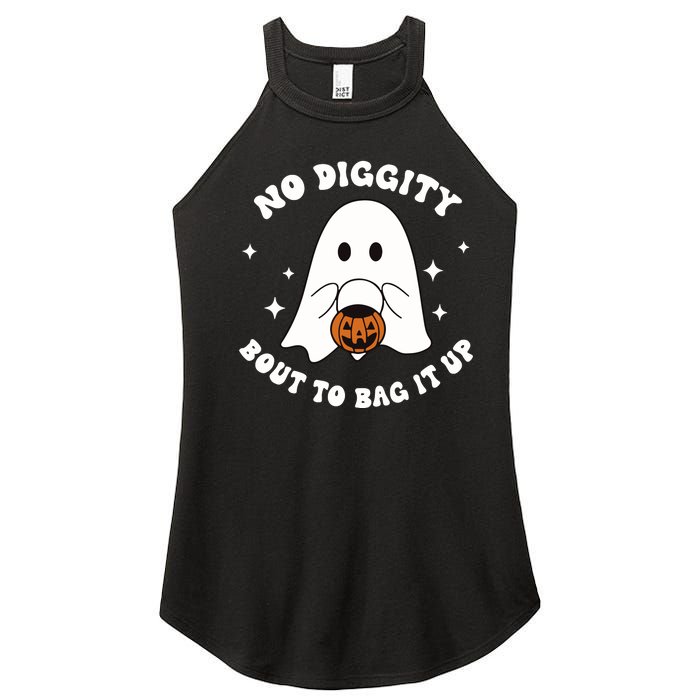 No Diggity Bout To Bag It Up Halloween Trick Or Treat Ghost Women's Perfect Tri Rocker Tank