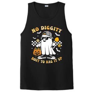 No Diggity Bout To Bag It Up Retro Ghost Halloween PosiCharge Competitor Tank