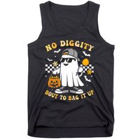 No Diggity Bout To Bag It Up Retro Ghost Halloween Tank Top