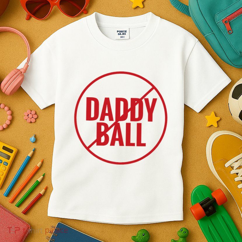 No Daddy Ball As Baseball Coach No Daddy Coach In Baseball Kids T-Shirt