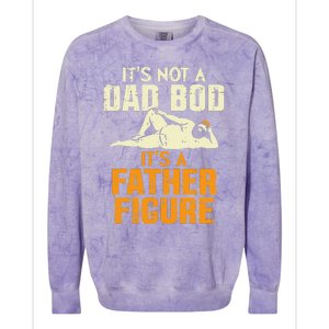 Not Dad Bod Its A Father Figure Funny Fathers Day Daddy Papa Colorblast Crewneck Sweatshirt