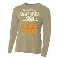 Not Dad Bod Its A Father Figure Funny Fathers Day Daddy Papa Cooling Performance Long Sleeve Crew