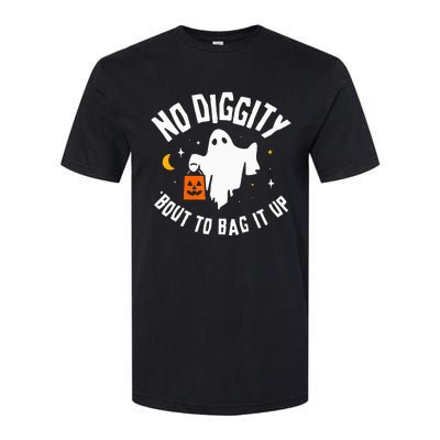 No Diggity Bout To Bag It Up Cute Ghost Halloween Candy Softstyle® CVC T-Shirt