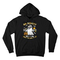 No Diggity Bout To Bag It Up Retro Ghost Halloween Gift Hoodie