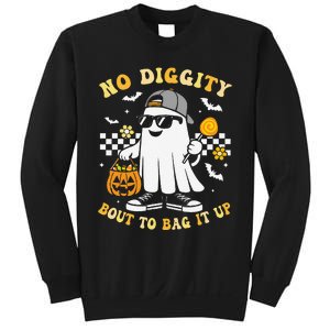 No Diggity Bout To Bag It Up Retro Ghost Halloween Gift Sweatshirt