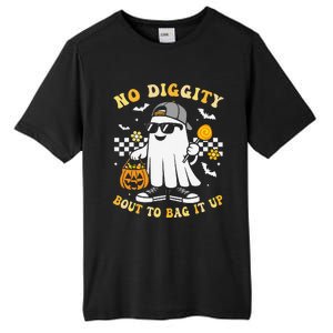 No Diggity Bout To Bag It Up Retro Ghost Halloween Gift Tall Fusion ChromaSoft Performance T-Shirt